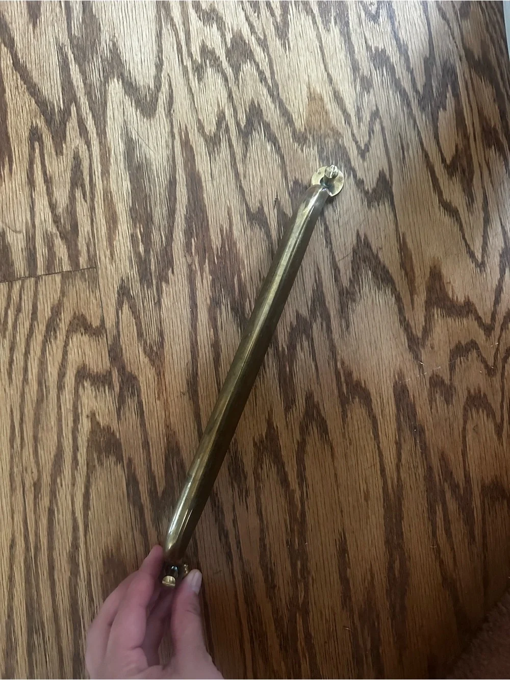 Rejuvenation Massey Unlacquered Brass 12inch Appliance Pull